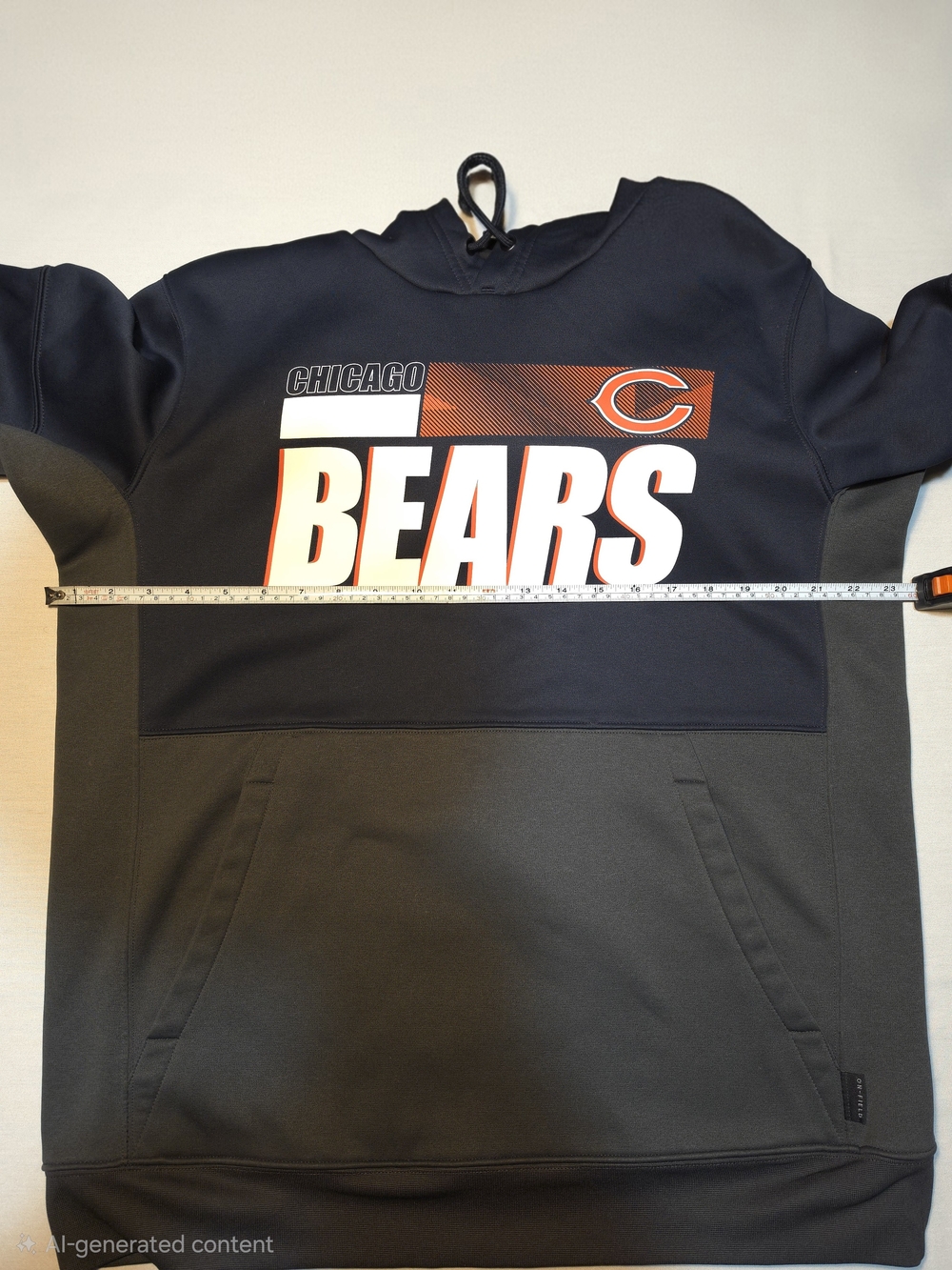 Nike Men’s Navy, Gray & Orange Chicago Bears Pullover Hoodie